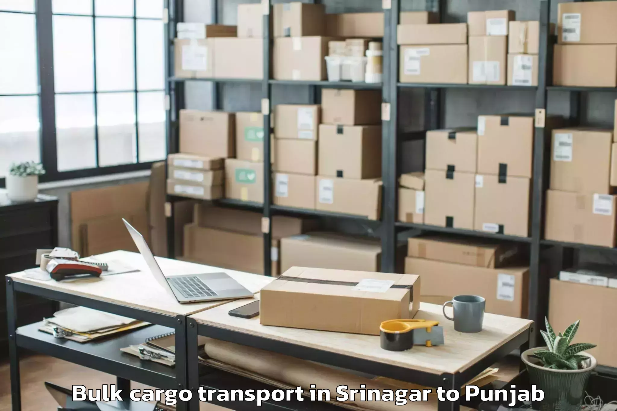 Book Srinagar to Nawanshahr Bulk Cargo Transport